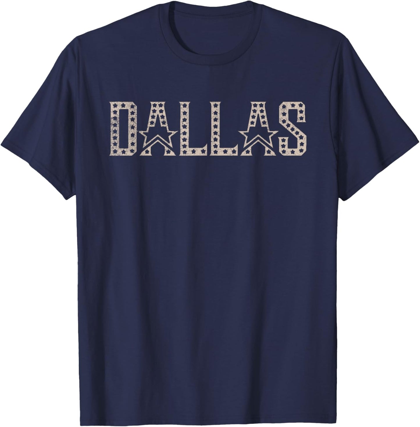 Dallas Vintage Retro T-Shirt - T-Shirt | Navy