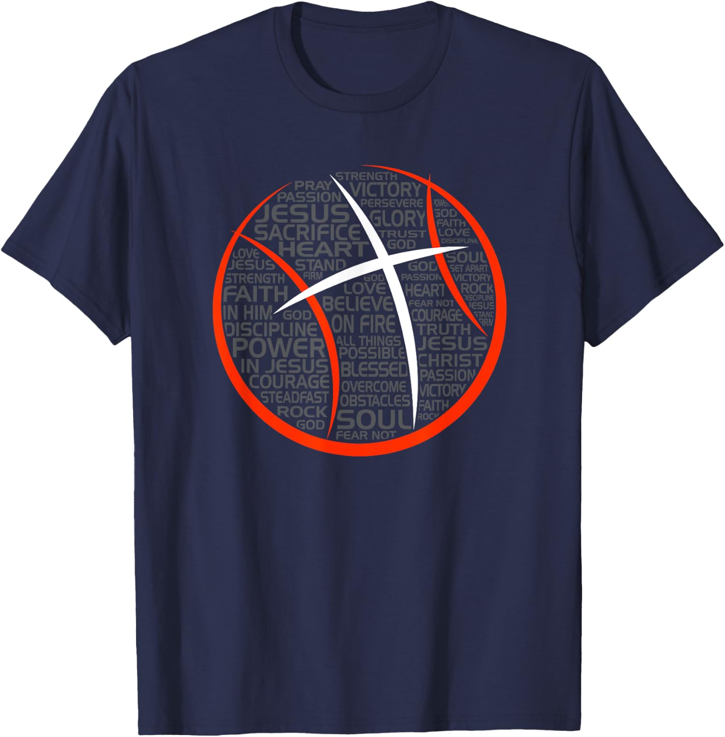 Basketball Christian Athlete Jesus T-Shirt - T-Shirt | Navy