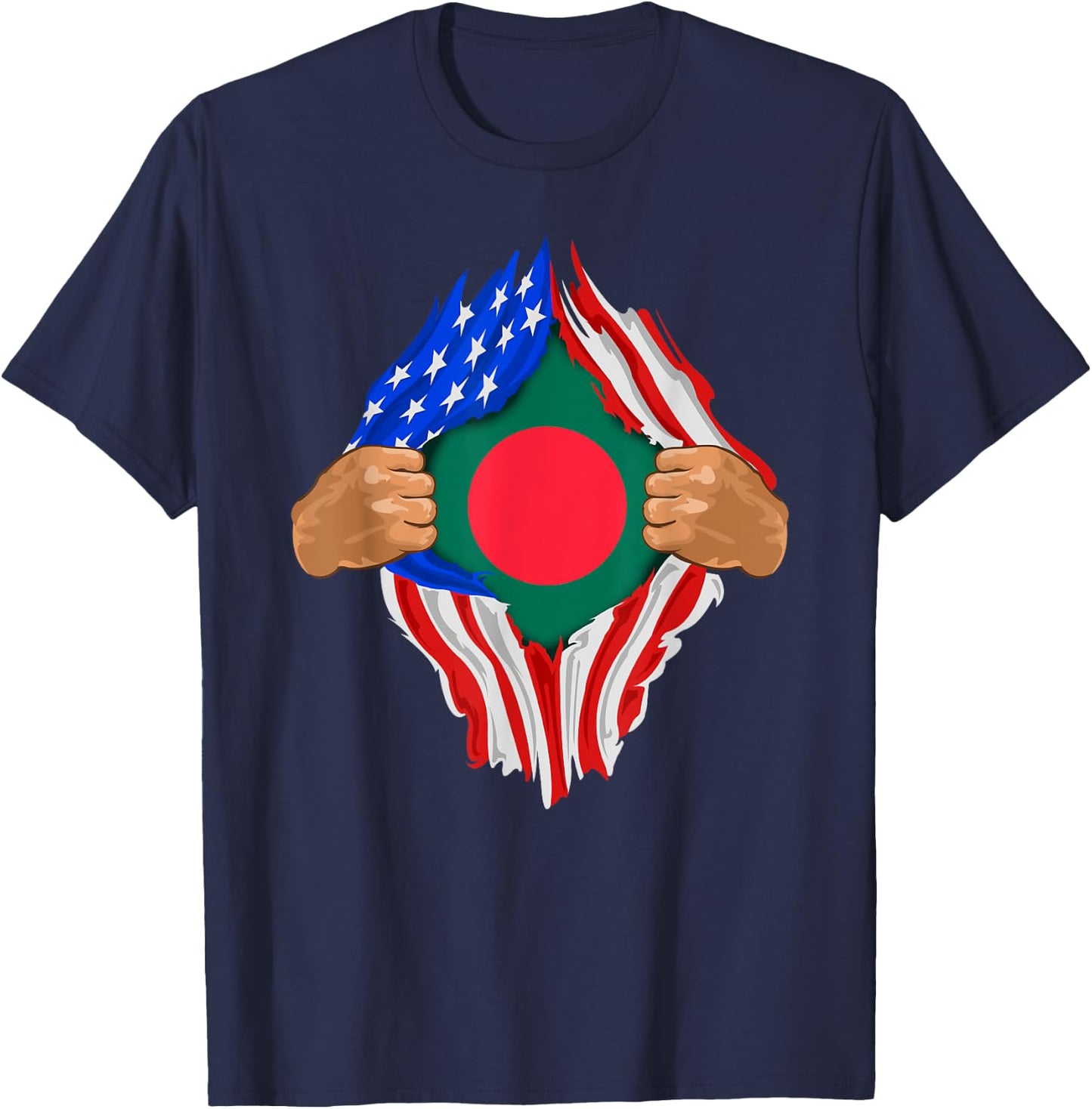 Bangladeshi Blood Inside Me | Bangladesh Flag Gift T-Shirt - T-Shirt | Navy