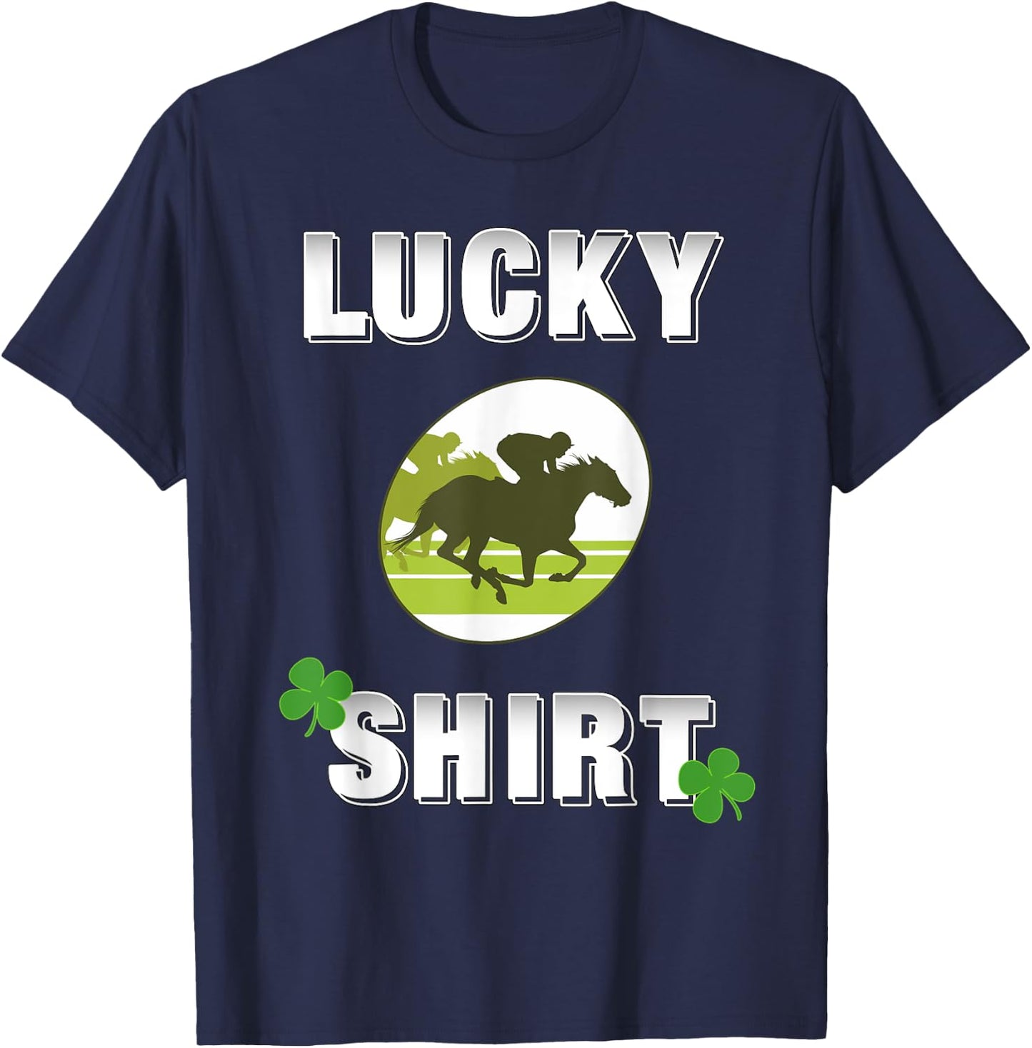 Lucky Horse Race, Equestrian Darks T-Shirt - T-Shirt | Navy