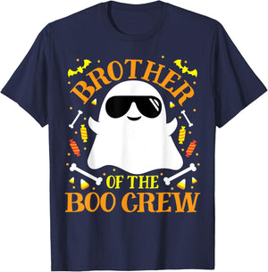 Brother Boo Crew Ghost Matching Family Set Boys Halloween T-Shirt - T-Shirt | Navy