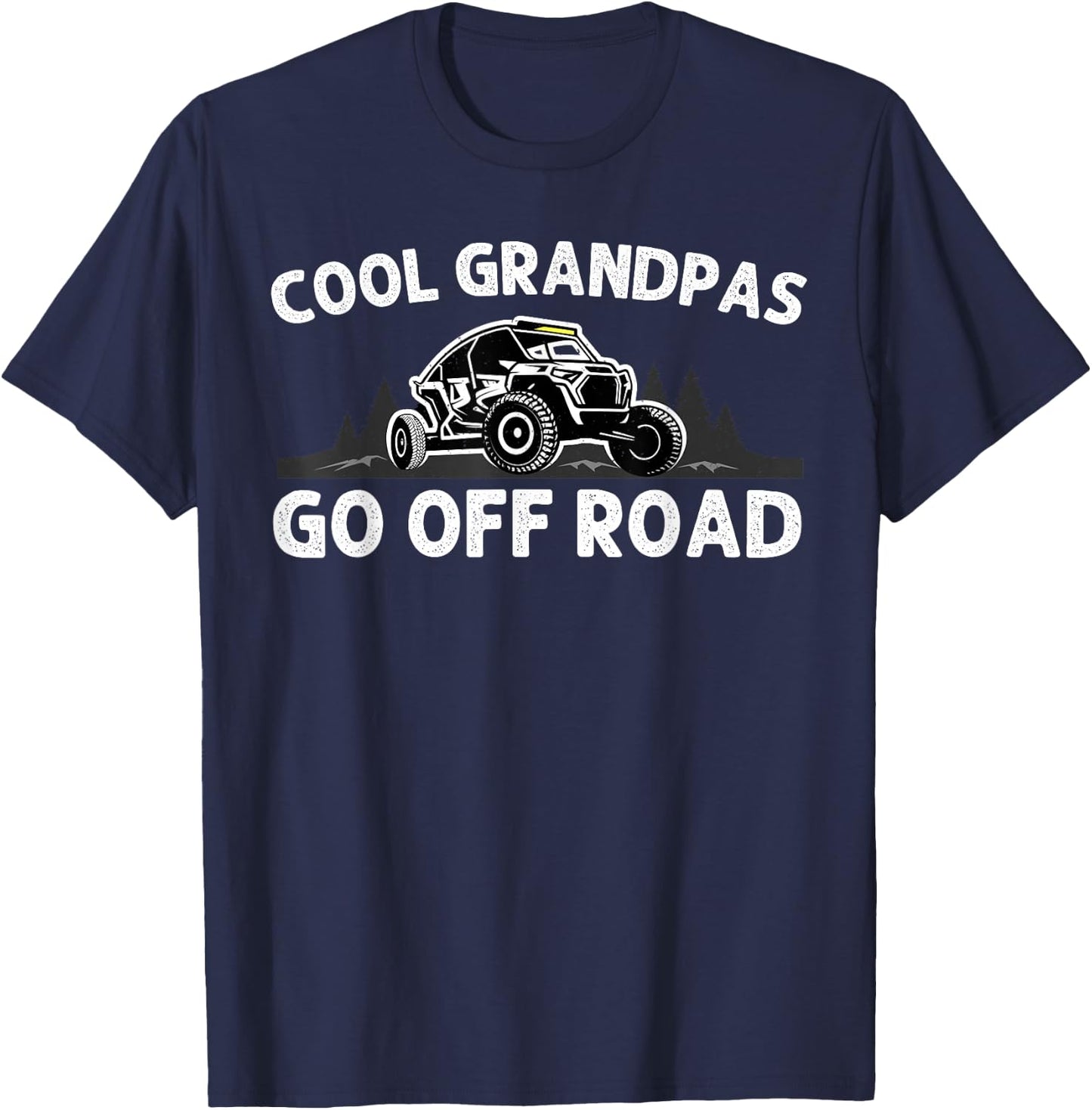 Side By Side Design For Grandpa Men Off Road UTV SxS Riding T-Shirt - T-Shirt | Navy
