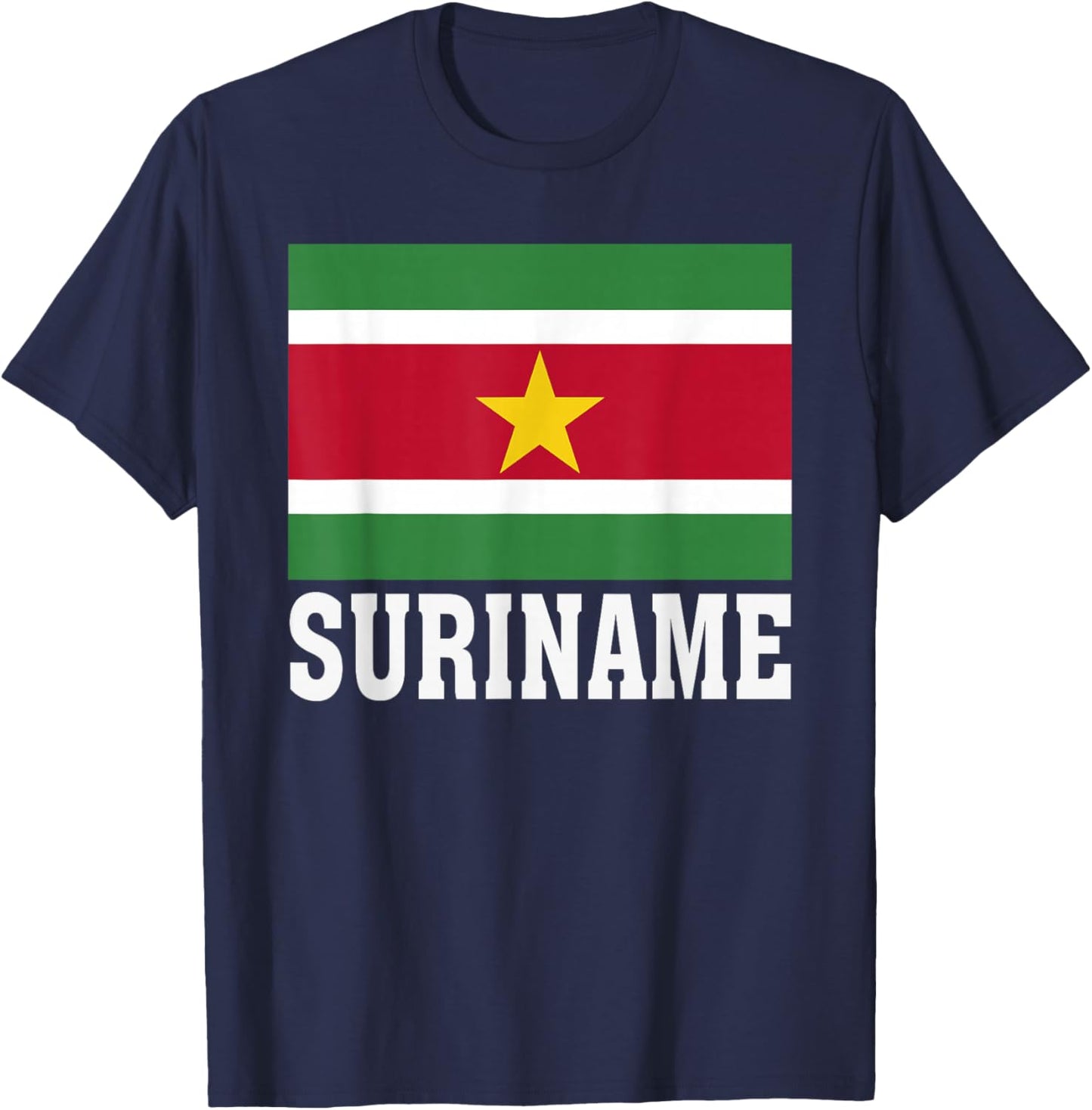 Suriname Flag Patriotic National Roots Souvenir T-Shirt - T-Shirt | Navy