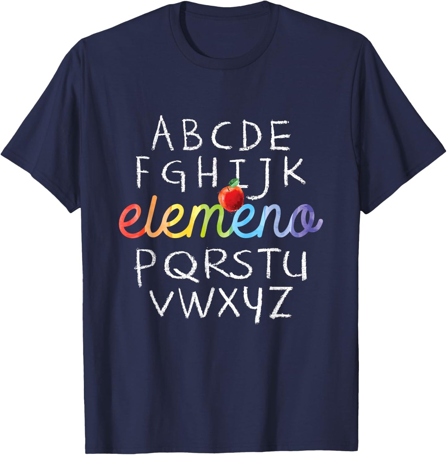 Elemeno Alphabet - Preschool Nursery - School Teacher T-Shirt - T-Shirt | Navy