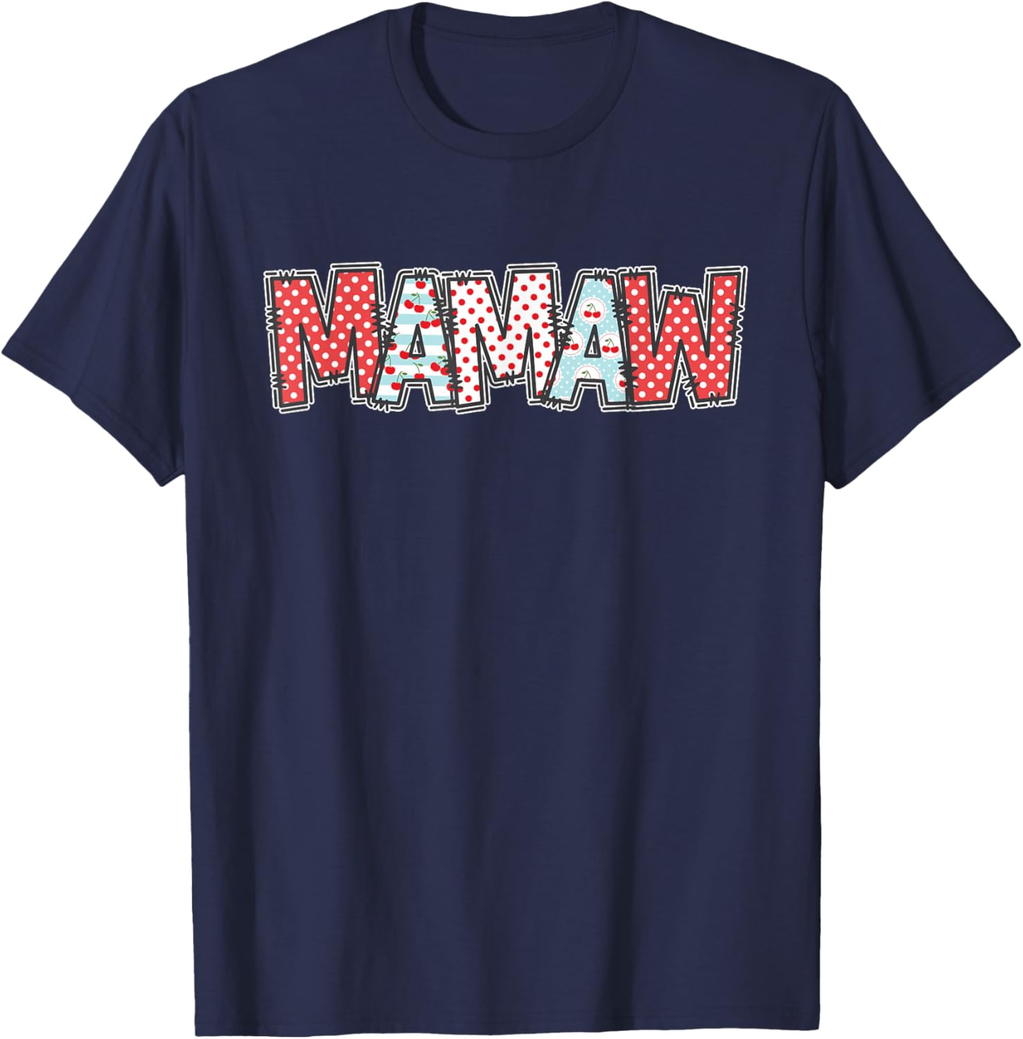 Boho Cherry Grandma Mamaw Halloween Costume T-Shirt - T-Shirt | Navy