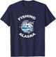 Alaskan Fish Alaska's Wild Salmon Souvenir Fishing Alaska T-Shirt - T-Shirt | Navy