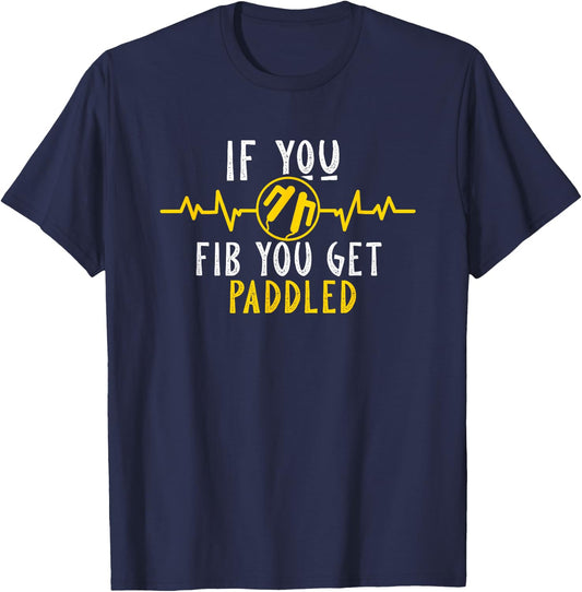 If you fib - Cardiac Cardiology Nurse - EKG Rhythm T-Shirt - T-Shirt | Navy