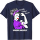 Domestic Violence Warrior Unbreakable Awareness Gift T-Shirt - T-Shirt | Navy