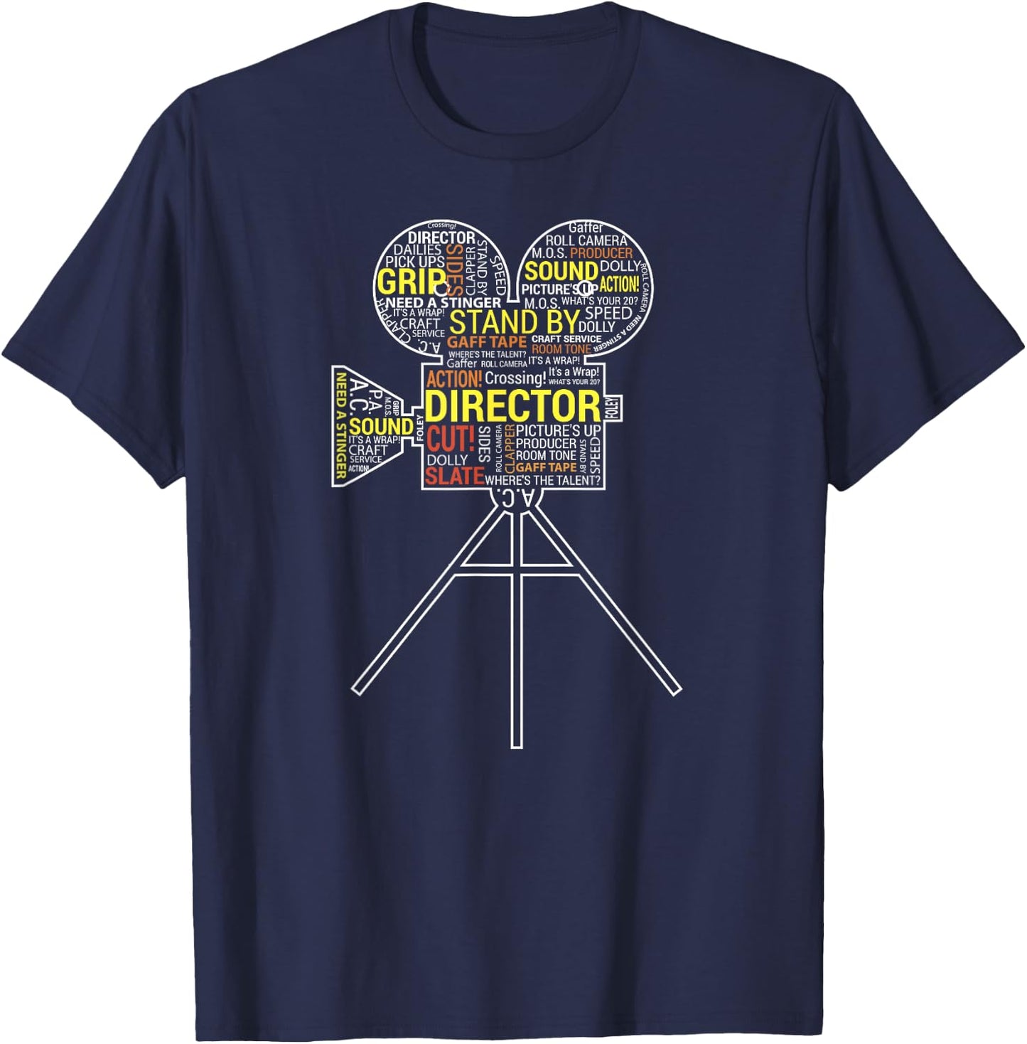 Filmmaker Director, Cinematographer, Film Student T-Shirt - T-Shirt | Navy