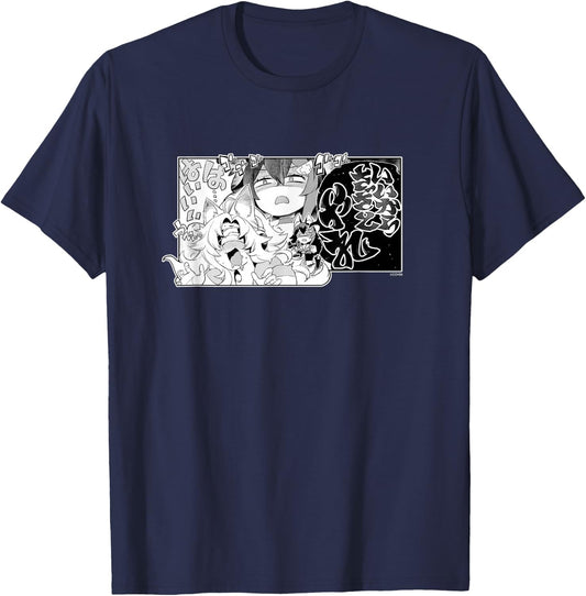 〈Ookami Mio〉"Yamato Phantasia" Manga Panel (Japanese) T-Shirt - T-Shirt | Navy