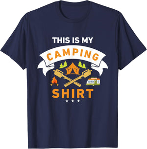 This is My Camping Shirt Funny Camper T-Shirt - T-Shirt | Navy