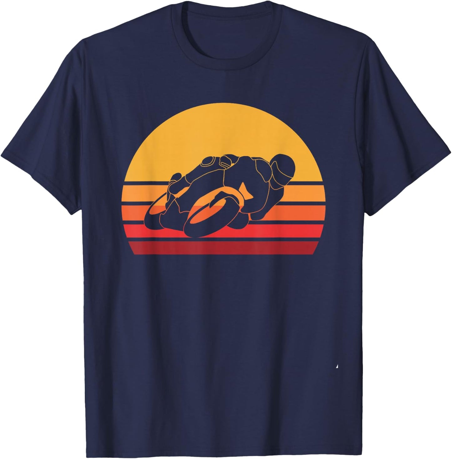 Retro Motorcycle Racing Vintage Road Racing T-Shirt - T-Shirt | Navy