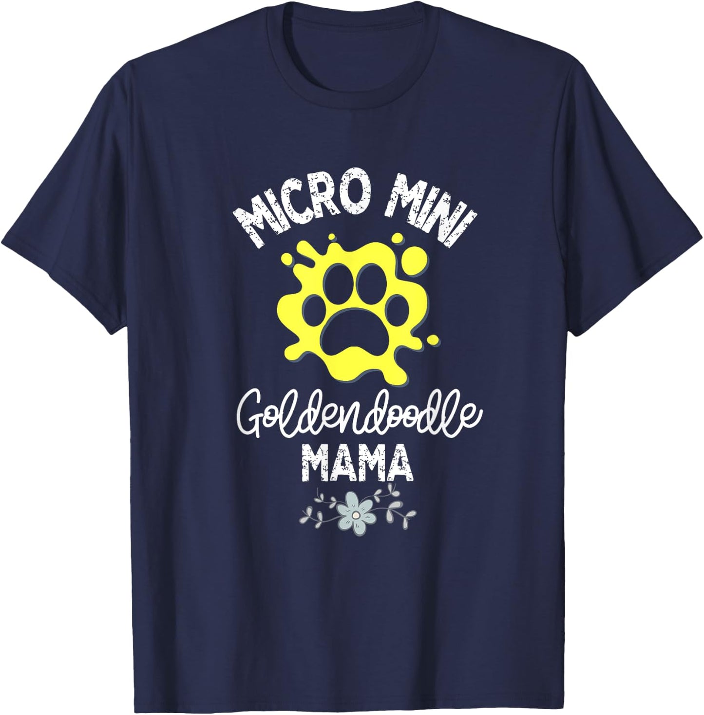 Micro Mini Goldendoodle Dog Gift T-Shirt - T-Shirt | Navy