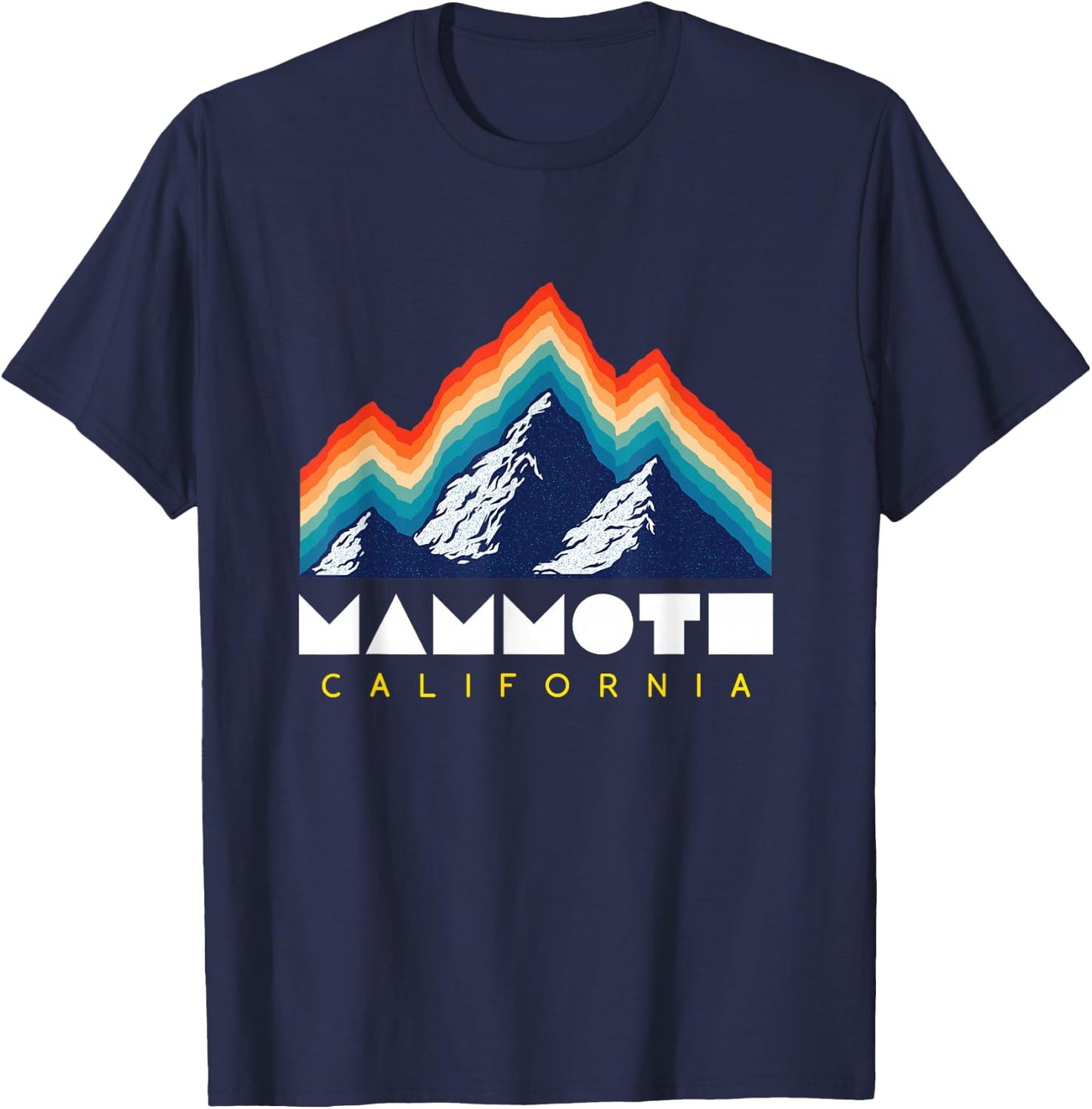 Mammoth California - USA Ski Resort 1980s Retro Shirt T-Shirt - T-Shirt | Navy