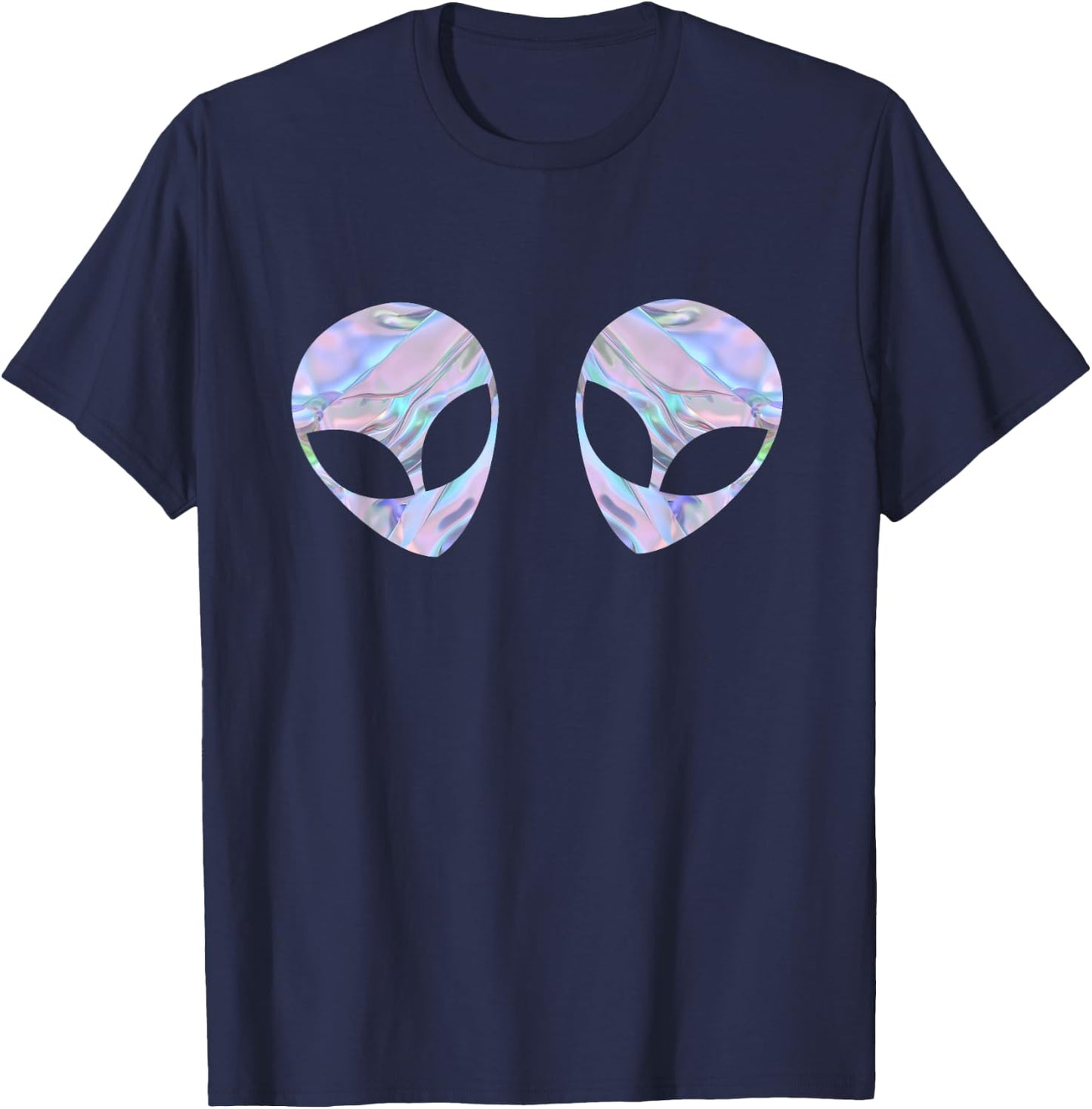 Alien Head Boobs Shirt T-Shirt - T-Shirt | Navy