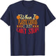 When I Plastic Canvas I Just Cant Stop | Plastic Canvassing T-Shirt - T-Shirt | Navy