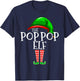 Pop Pop Elf Group Matching Family Christmas Gift Grandpa Set T-Shirt - T-Shirt | Navy