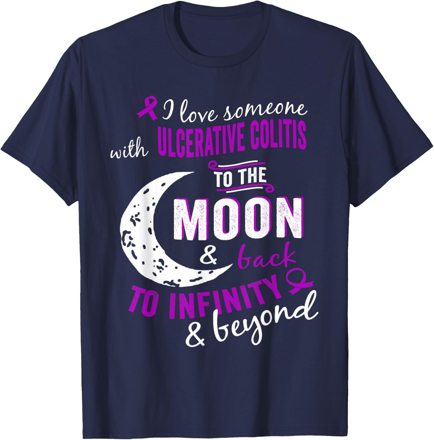 Ulcerative Colitis Shirt - Ulcerative Colitis Awareness T-Shirt - T-Shirt | Navy