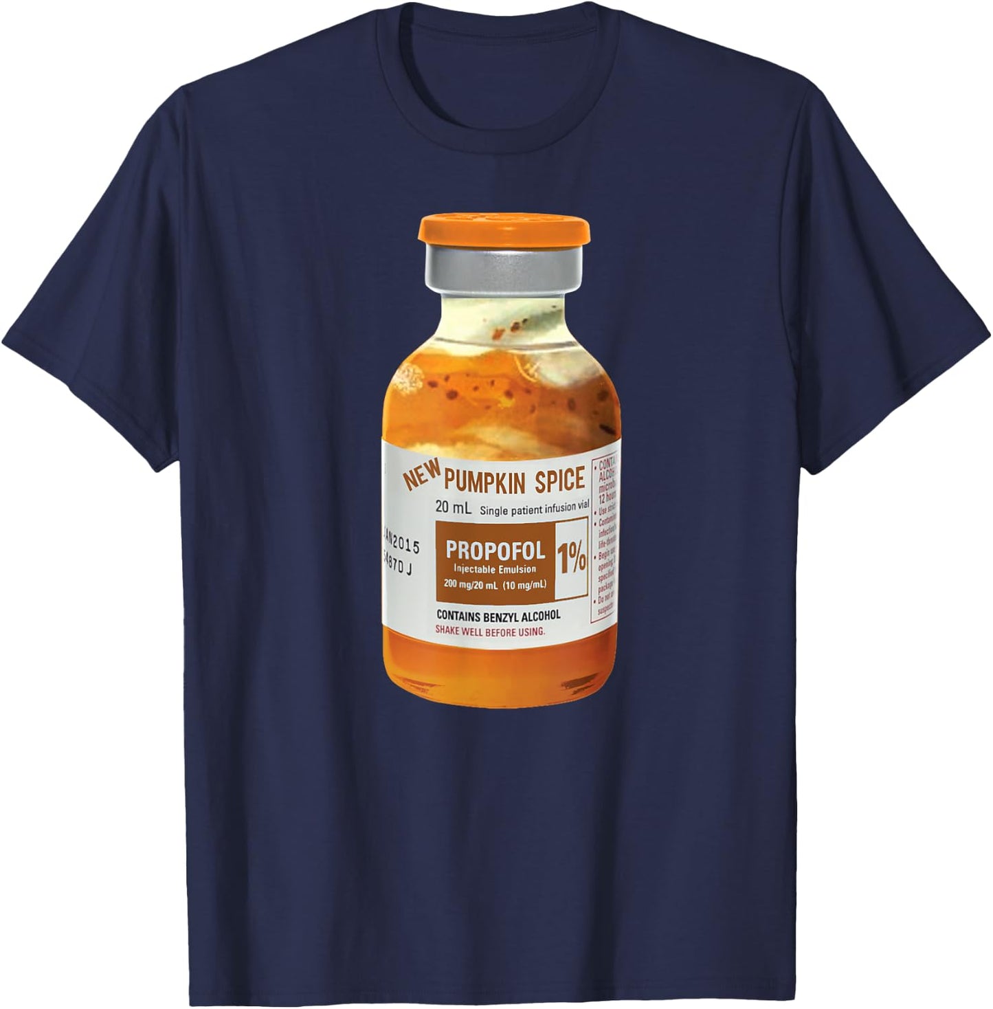 Pumpkin Spice Propofol Nurses design T-Shirt - T-Shirt | Navy