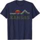 Kansas Retro Nature T-Shirt - T-Shirt | Navy