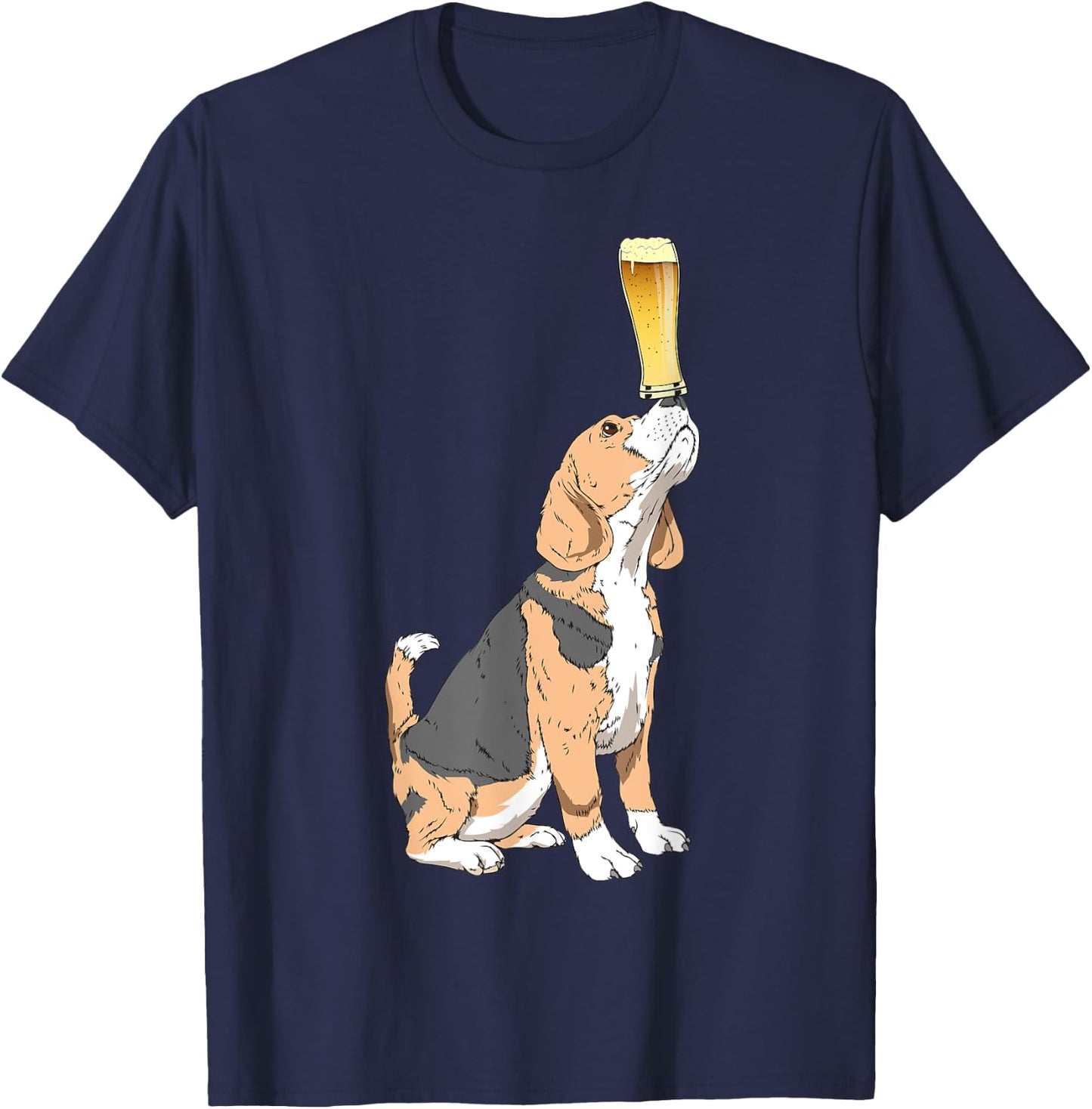 Beagle Beer Lovers Shirt Craft Beer T Shirt T-Shirt - T-Shirt | Navy