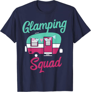 Glamping Squad Cute Popup Camper Gift Glamping T-Shirt - T-Shirt | Navy