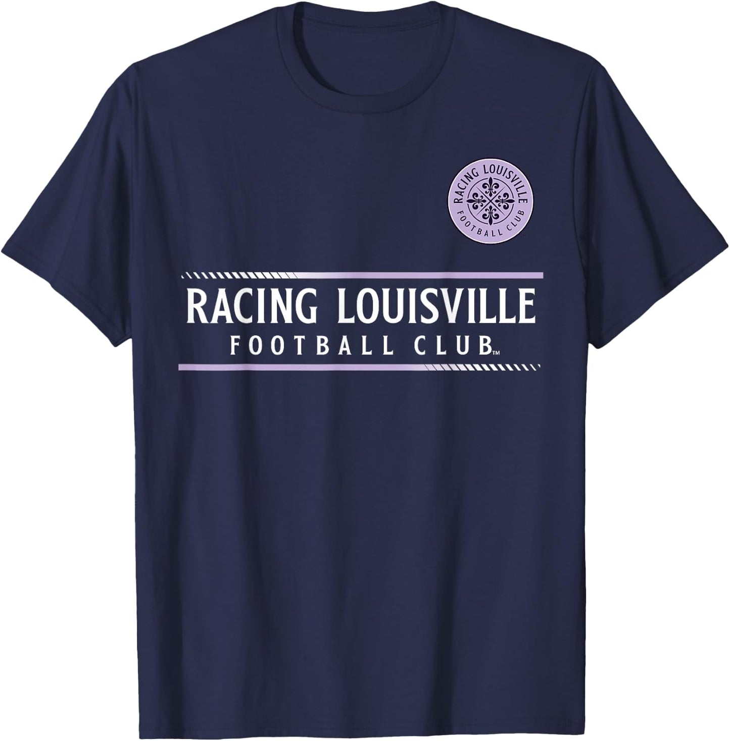 Officially Licensed Racing Louisville FC Soccer NWSL Apparel T-Shirt - T-Shirt | Navy