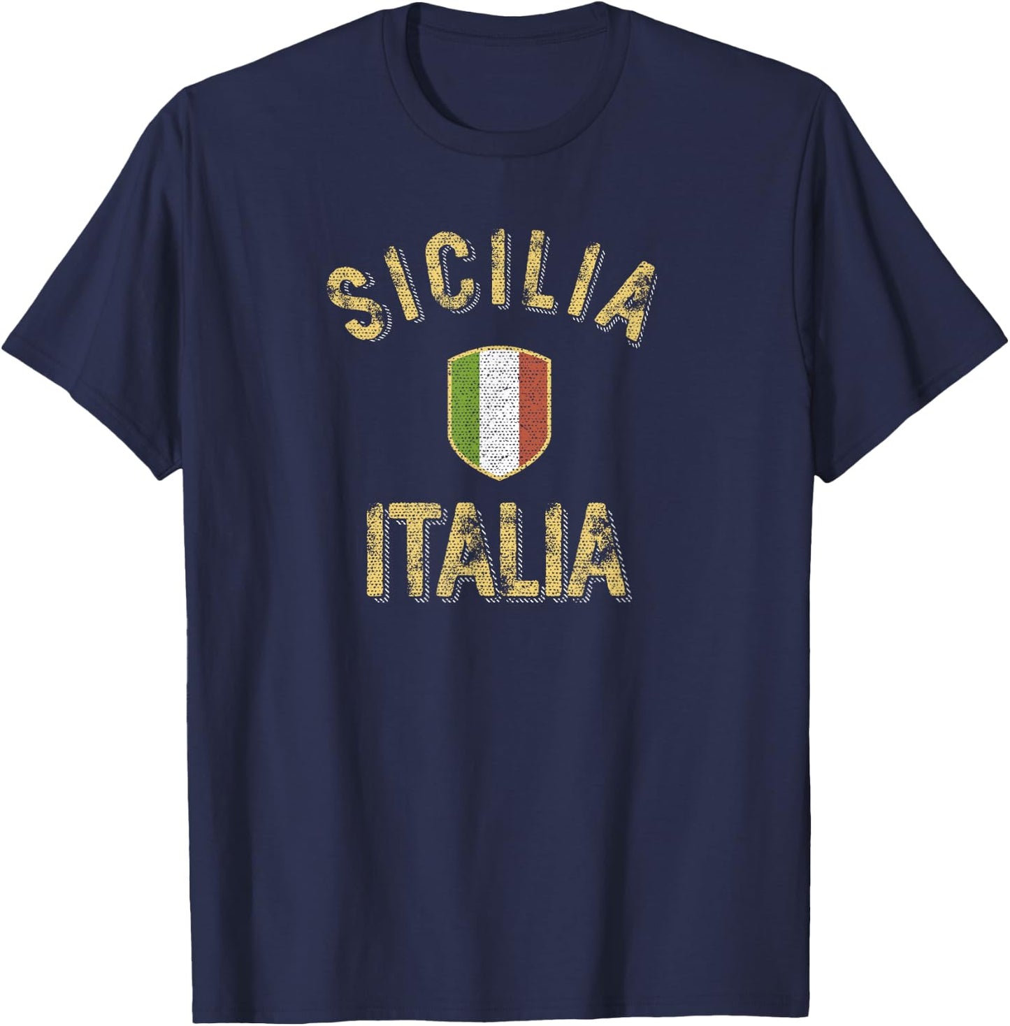 Sicilia Italia - Vintage Sicily Italy T-Shirt - T-Shirt | Navy