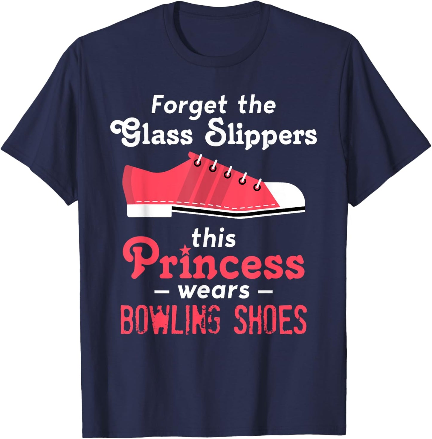 Bowling Shirt Wife Mom Or Girls T-Shirt - T-Shirt | Navy