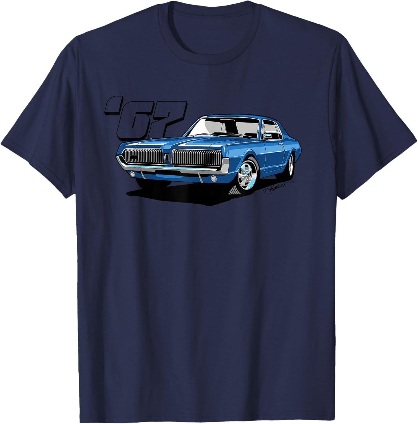 1967 Mercury Cougar Graphic T-Shirt - T-Shirt | Navy