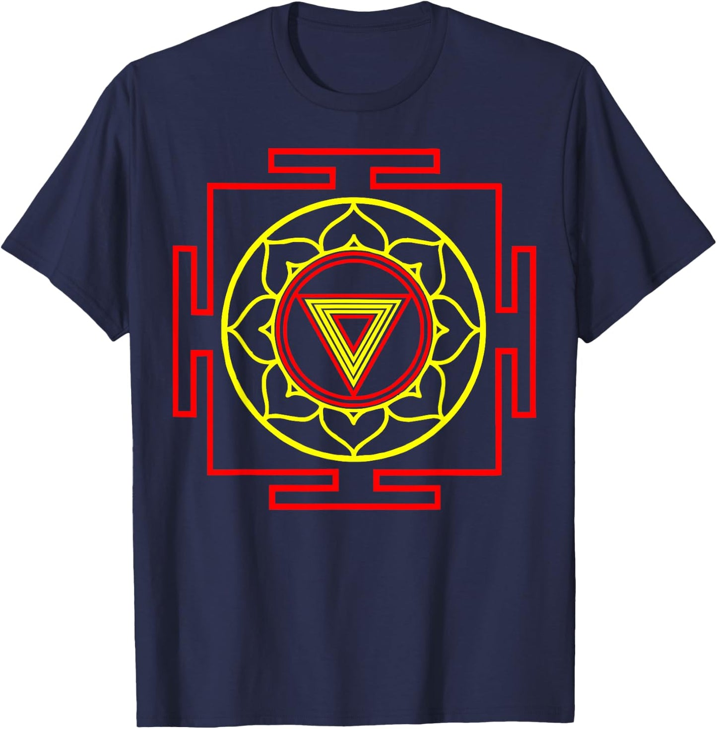 Kali Yantra T Shirt Art Form Meditation T-Shirt - T-Shirt | Navy