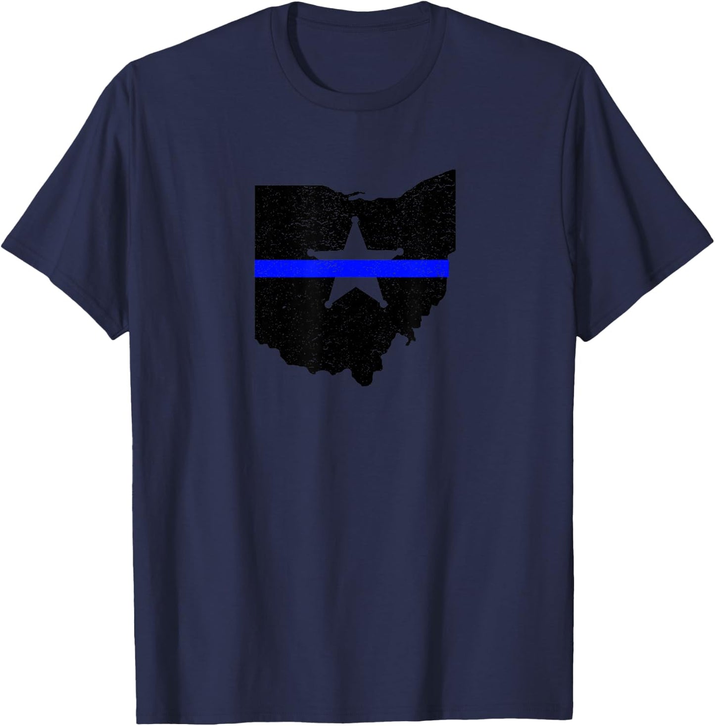 Ohio Thin Blue Line Law Enforcement Deputy Sheriff Gift T-Shirt - T-Shirt | Navy