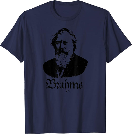 Brahms T Shirt - Johannes Brahms - Classical Music T-Shirt - T-Shirt | Navy