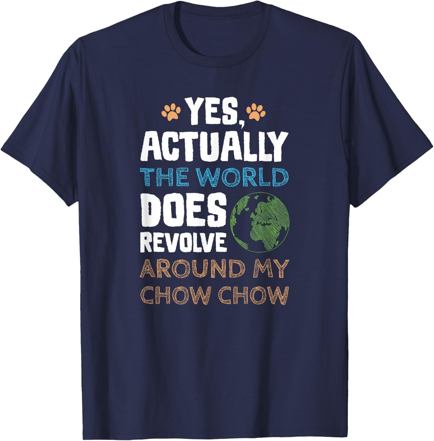 Funny Chow Chow Dog Gifts Men Women T-Shirt - T-Shirt | Navy
