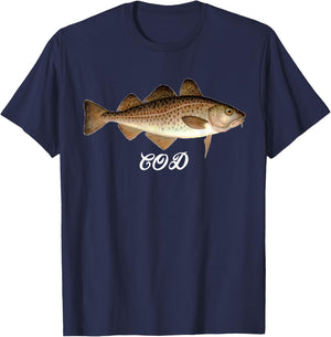 Cod Shirt - Cod Fish Shirt - Cod Fishing Gifts T-Shirt - T-Shirt | Navy