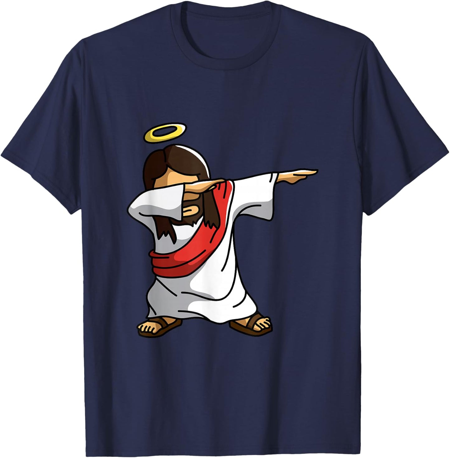Dabbing Jesus Funny Dancing Christian Christmas Gift T-Shirt - T-Shirt | Navy