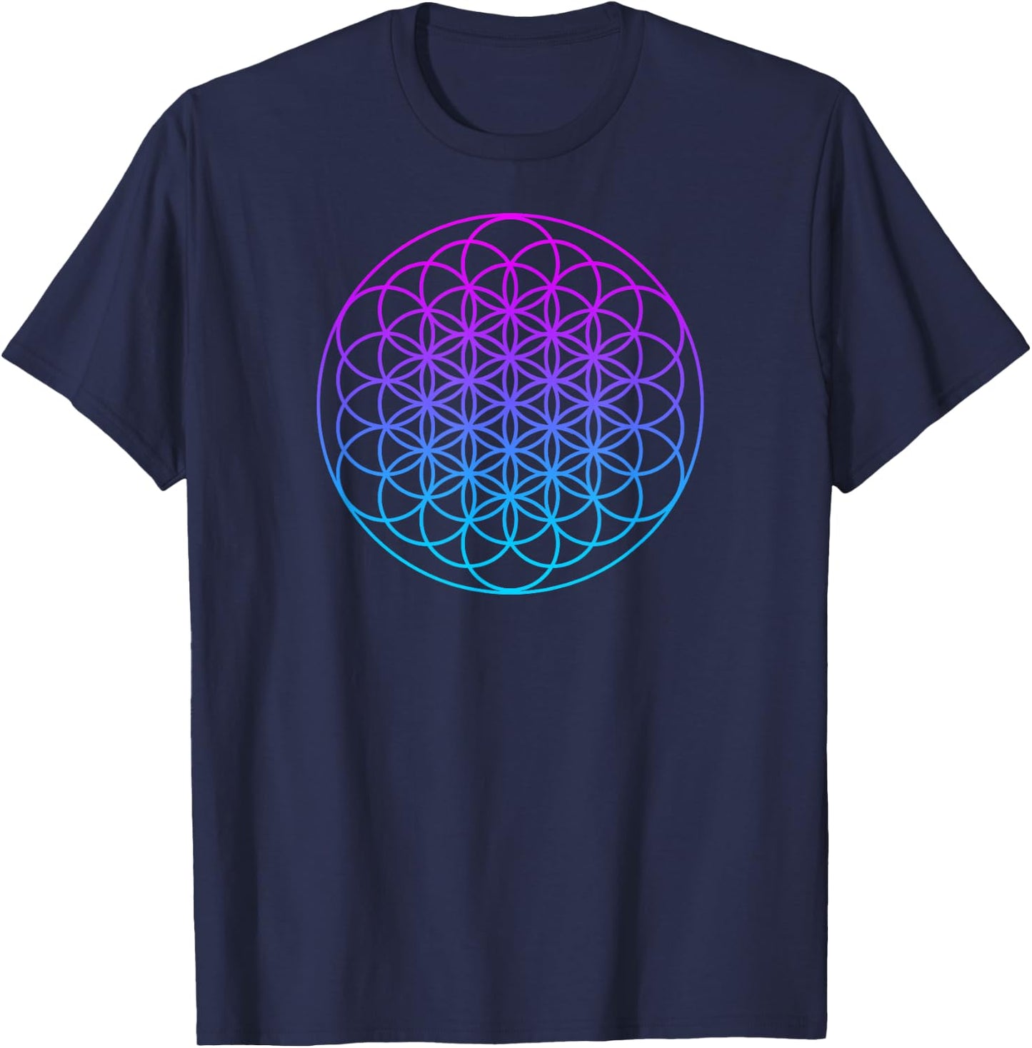 Sacred Geometry Shirt - Flower of Life T-Shirt - T-Shirt | Navy