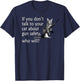 Talk to Your Cat About Gun Safety Funny T-Shirt - T-Shirt | Navy