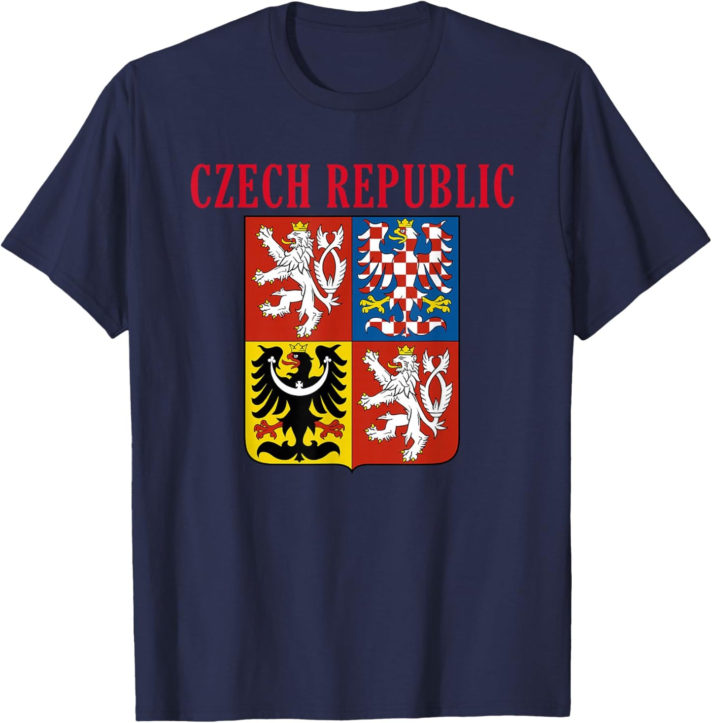 Czech Republic Coat Of Arms Czech Pride Shirt T-Shirt - T-Shirt | Navy