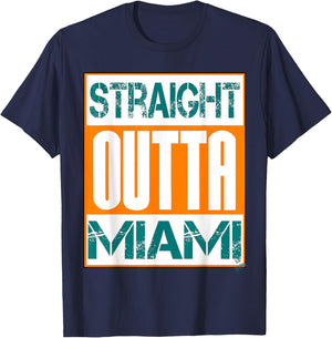 Miami shirt hip hop - city name - straight outta Miami T-Shirt - T-Shirt | Navy