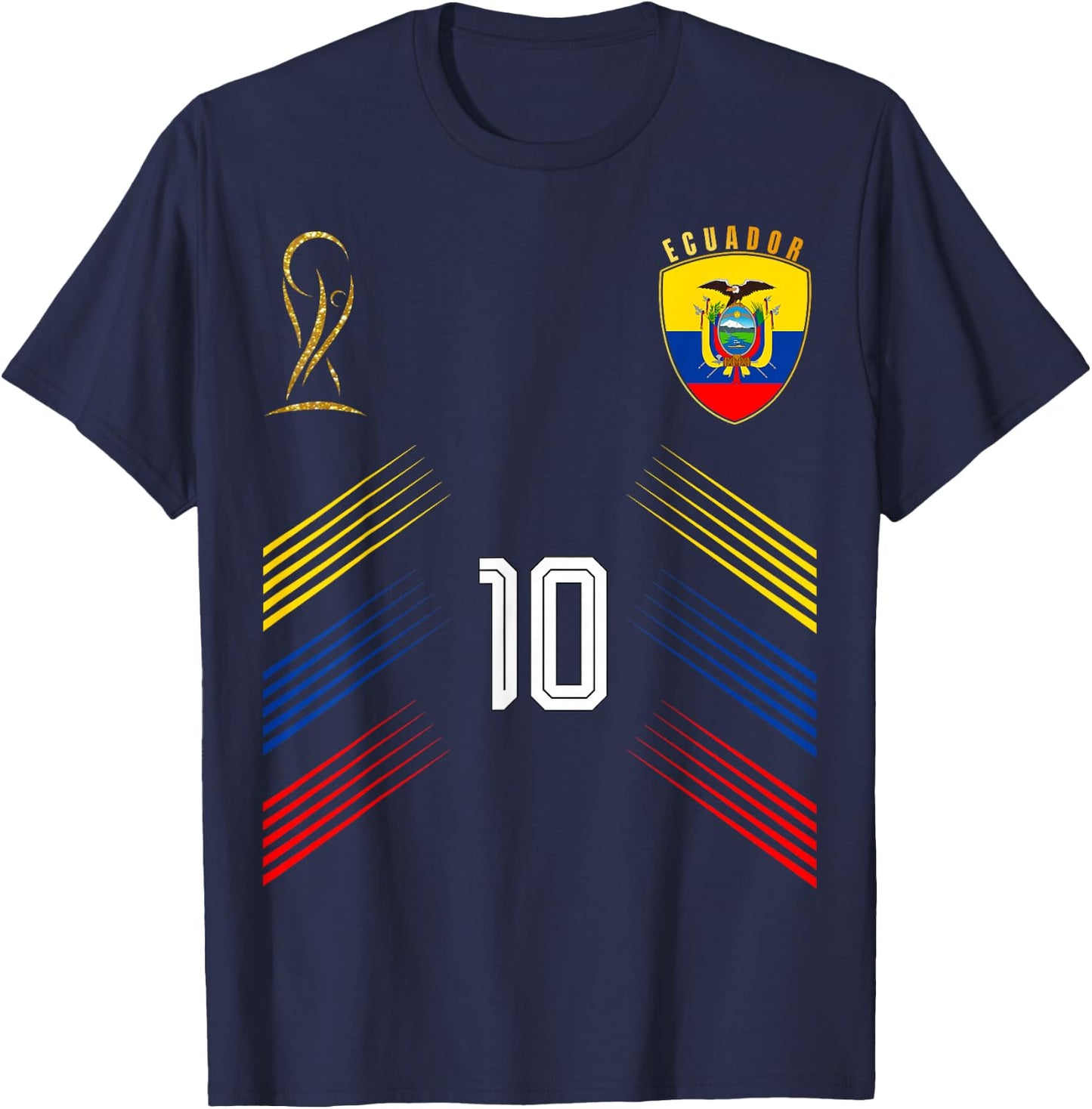 Ecuador Flag Ecuadorian Pride Lovers Retro T-Shirt - T-Shirt | Navy
