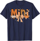 Mini Pumpkin Fall Coquette Bow Thanksgiving Mom Women T-Shirt - T-Shirt | Navy