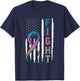 Distressed American Flag Metastatic Breast Cancer Men T-Shirt - T-Shirt | Navy