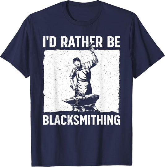 Cool Blacksmith Design Women Blacksmithing Forging T-Shirt - T-Shirt | Navy