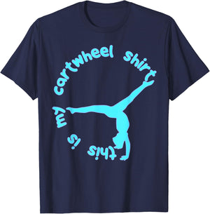 This Is My Cartwheel Shirt Gymnastics Youth Girls T-Shirt - T-Shirt | Navy