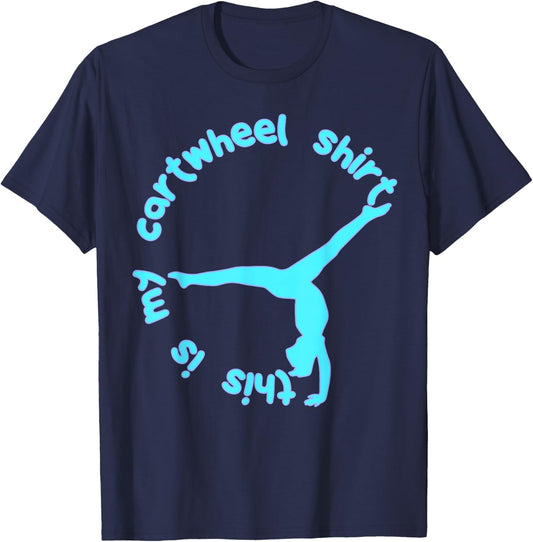 This Is My Cartwheel Shirt Gymnastics Youth Girls T-Shirt - T-Shirt | Navy