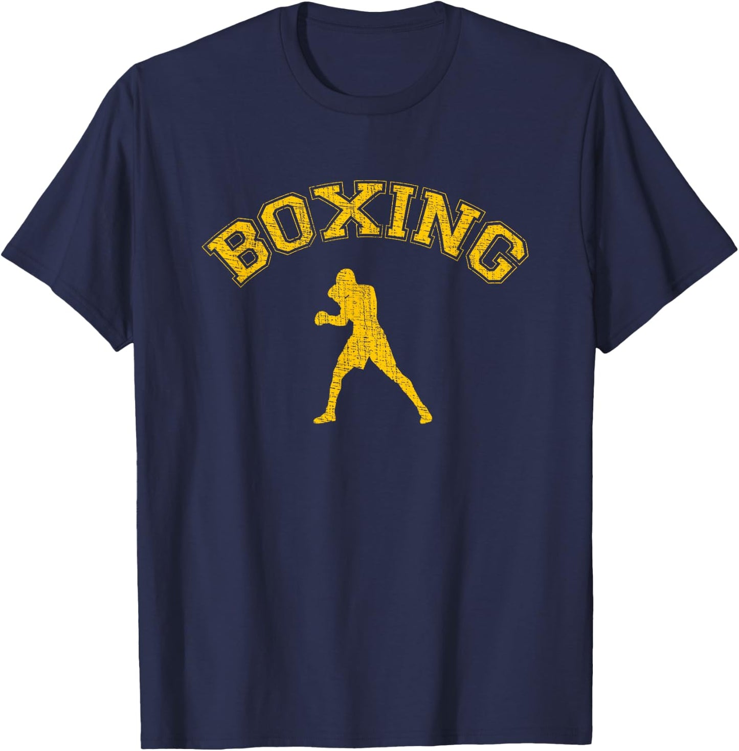 Classic College-style Boxing T-Shirt - T-Shirt | Navy