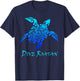 Dive Roatan, Honduras Vintage Tribal Turtle Vacation T-Shirt - T-Shirt | Navy