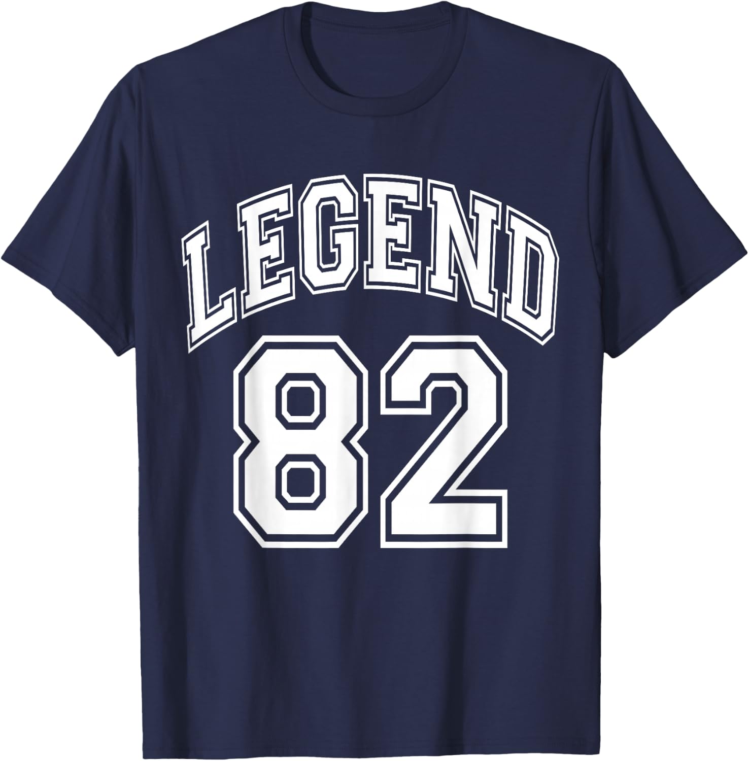 Legend 82 Years Old Number Team 82nd Birthday 1982 T-Shirt - T-Shirt | Navy