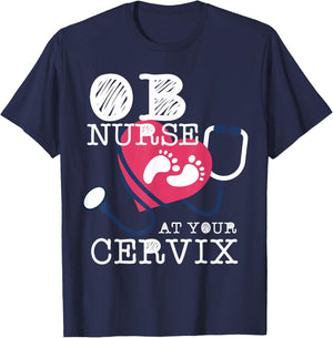 OB Nurse RN Funny Labor Delivery L&D Obstetric Perinatal T-Shirt - T-Shirt | Navy